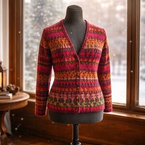 United Colors Of Benetton Vibrant Mohair Blend Knit Cardigan